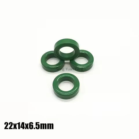 5PC Mn-Zn High Conductivity Green Ferrite Core Ring 22*14*6.5mm Anti-Parasitic Toroide Toroidal Bead