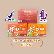 Sabun Herbal Nurgrina 3 Pcs - Sabun Mandi Gatal Panu Kurap Scabies Eksim Herbal 90 Gram Ampuh