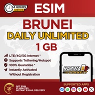 eSIM Brunei Darussalam Unlimited Data 1-4 Days Roaming Travel (500MB/1GB)