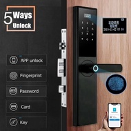 Smart Fingerprint Door lock Touch Password Card Digital Lock Security Electronic Door lock APP+Card+Keypad+Password