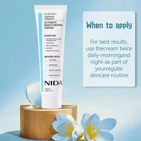 Nida Ultimate Moisturizing Cream Centella Moisturizer Shrink Pores Barrier Protection Youthful Niaci