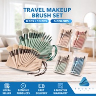 8 Pcs / 13 Pcs Travel Makeup Brush Set – Mini Soft Brush Kit with Cloth Bag Portable and Lightweight