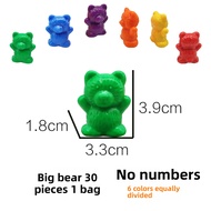 Educational Toy Bear Weights Counting Rainbow Bear Early Education Montessori Concept Color Classifi