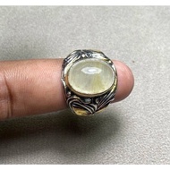 cincin batu aquamarine beryl natural aquamarine beryl ring dim 16x12