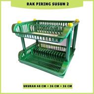 2-Tier Dish Rack 2-Tier Dish Rack/ Table Dish Rack/ Tiered Shelf/