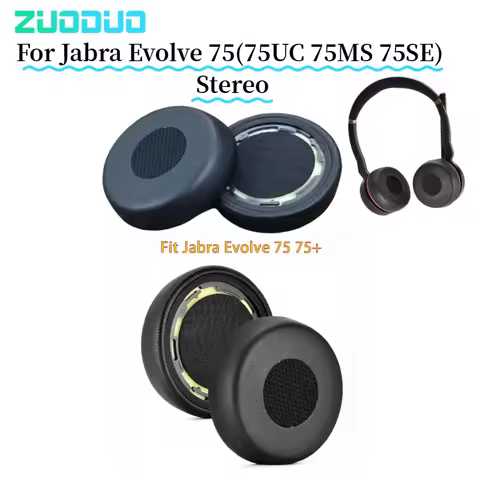 Ear pads for Jabra Evolve 75(75UC 75MS 75SE) Stereo replacement Earpads headphones Earmuffs Memory S