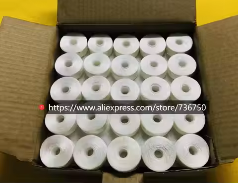 1 Box 75D/2 L Sized Standard Or M Style Jumbo Sideless Prewound Bobbins Polyester Thread Embroidery 