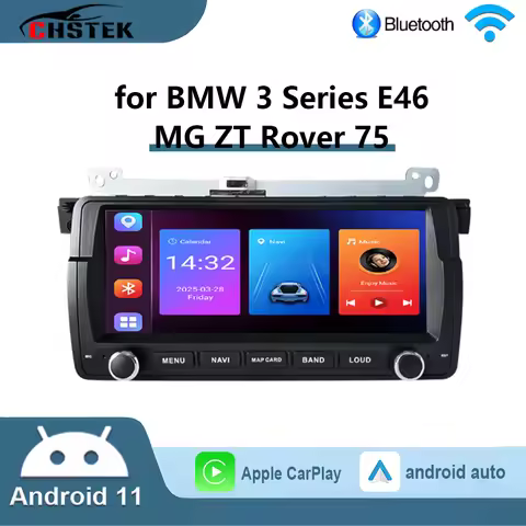 CHSTEK Car Radio Carplay Android 11 For BMW 3 Series E46 M3 1998-2007 Rover 75 MG ZT 7 Navigation St