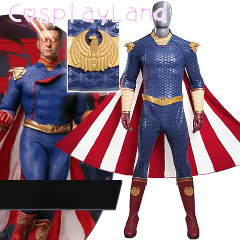 The Boys Homelander Cosplay Costume High Quality Muscle Pattern Outfit Christmas Halloween Party Cos