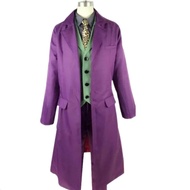 Heath Ledger Cosplay Suit Halloween Mens Movie The Dark Knight Joker Costume Purple Jacket Full Sets