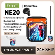 HTC NE20 AI Translator Earbud Translation Headphones Bluetooth 6.0 Wireless Earphone Live Translatio