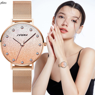 Sinobi นาฬิกาผู้หญิงประดับเพชรแฟชั่นสีทองหรูหรานาฬิกาข้อมือควอตซ์สำหรับผู้หญิงของขวัญนาฬิกาสตรี relogio feminino dropshipping