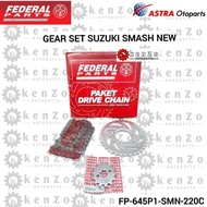 Gear SET GEAR SET Chain SUZUKI SMASH NEW TITAN SHOGUN 125 SMN FEDERAL ORIGINAL ASTRA