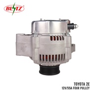 TOYOTA 2E ALTERNATOR ASSEMBLY 12V / 55A FOUR PULLEY BLITZ