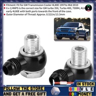 Sinhopsa Acouto Oil Cooler Connector Banjo Fittings Connecter Transmission 90 Degree 6AN x 1 / 4NPSM