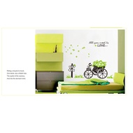 Green bicycle pattern wall Decal