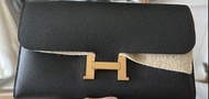 Hermes 黑金長銀包100%new  and real