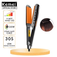 Máy bấm xù tóc Kemei KM-3114Y điều chỉnh 4 mức nhiệt sử dụng được cho mọi loại tóc dùng bấm phồng ch