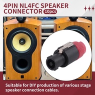 10PC 4Pin NL4FC Speaker Connector Ohm Plug Speaker Audio Cable Adapter Twist Lock 4Pin Speakon Femal