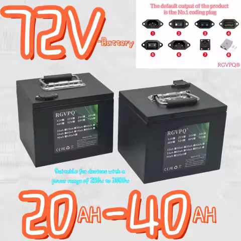 18650 battery 72V20AH-40AH, available in stock, air freight, suitable for motors below 1000W-3000W,+