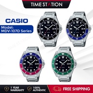 CASIO MDV-107D SERIES Fashion Business Analog Watch 200M Water Resistant Simple Design Men Watch Jam