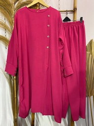 Zafira Setcel Long Tunik Crinkle || Setcel Long Tunik Ld 120