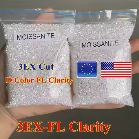 [ 3EX & FL ] New Package 0.8-20MM Super White D Color 3EX Cut FL Clarity Moissanite Loose Stone Pass