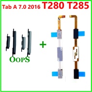 On Off Power Volume Side Key Button Flex For Samsung Galaxy Tab A 7.0 2016 T280 T285 BACK MENU + HOME BUTTON RIBBON FLEX CABLE