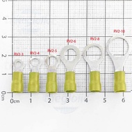[5 Pieces]- RV2-8 Round Cos Head 27A Wire Size 16-14AWG M8 Screw Yellow