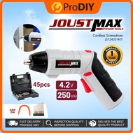 PRODIY JOUSTMAX 4.2V Mini Cordless Screwdriver Set Cordless Rechargeable Electric Hand Drill Screwdr