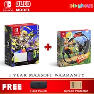 Nintendo Switch V2 OLED Splatoon 3 Ring Fit Adventure Bundle (Asia-Maxsoft) 1 Year Official Warranty