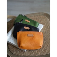 Genuine Genuine Leather Retro Female Small Cosmetic Bag First Layer Vegetable Tanned Cowhide Lipstic