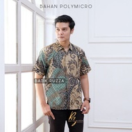 Kemeja Batik Pria Lengan Pendek Hem Pekalongan Baju Laki laki Dewasa Ruzza