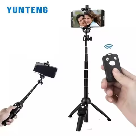 YUNTENG 9928 Foldable Selfie Stick Wireless Bluetooth Remote Extendable Selfie Stick Monopod Tripod 