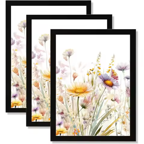 3pcs Black White Wooden Photo Frame A3 A4 Picture Frame Modern Poster Canvas Painting Display Stand 