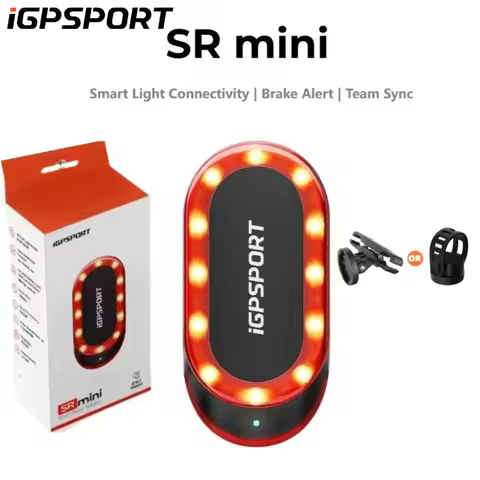 iGPSPORT SR mini Cycling Radar: 160M Detection 20H Runtime, Brake Alert Waterproof Taillight