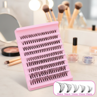 30D 3D Volume Lash Clusters - D Curl Individual Eyelashes, Faux Mink Material, 8-16mm Mixed Length