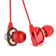 Baseus H10 Double dynamic 3.5MM Earphone Stereo Bass Sound Earphone With Mic Wired Earphone Handsfre