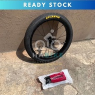 16 Inch Black Alloy Bicycle Rims with Ready-to-Use Inner and Outer Tires Wheelset 16 BMX Bicycle Whe