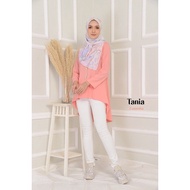 ADEL Blouse Tania Baju Blaus Muslimah Labuh Ironless Como Crepe