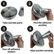 Mushroom Shape Disco Mirror Ball Bedroom Decoration Aesthetic Retro Reflective Sparkle Mushroom Home