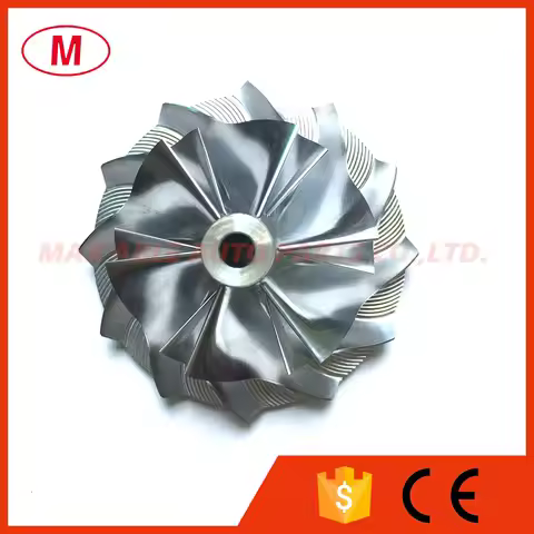 K16 5324-123-2201 45.78/61.98mm 6+6 blades Turbo Billet Compressor wheel/Aluminum 2618/Milling wheel