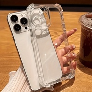 iPhone 17 transparent phone case, 15 PRO MAX four-corner anti-drop space case, iPhone 17e