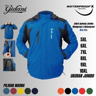 Men's Mountain Jacket Jumbo Size 5XL 6XL 7XL 8XL 9XL 10XL Waterproof Original windproof Jacket biru