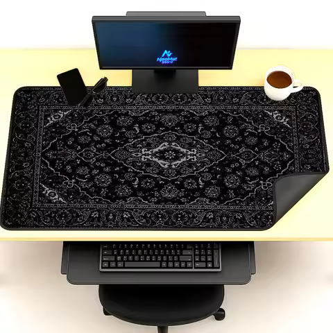 Ornate Floral Desk Mat Gaming Pc Large 120x60 Intricate Pattern White Black Premium Non Mousepad Sli