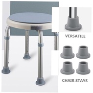 [lzdjlmy2ua] Set of 4 Shower Chair Feet for Bath Stool, Easy to Install Replacement Tips 1 1/8inch f