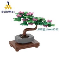 BuildMOC 兼容樂高MOC-65278 益智拼插積木玩具  微型盆景樹-盆景