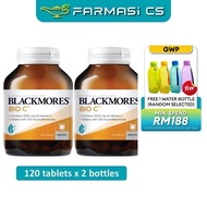 BLACKMORES Bio C 1000mg 120 Tablets x 2 Bottles (TWIN) EXP:10/2026 [ Vitamin C Farmasi CS ]