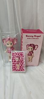 全新Sonny Angel丘比特索尼天使娃娃藝術家系列 大象吻痕豹紋擺飾盲盒 SonnyAngel粉紅豹紋
