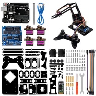 LAFVIN 4DOF Acrylic Robot Mechanical Arm Claw Kit compatible with Arduino IDE DIY Robot with CD Tuto